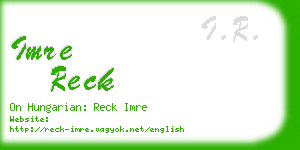 imre reck business card